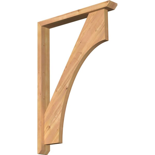 Ekena Millwork Westlake Slat Smooth Bracket w/ Offset Brace, Western Red Cedar, 3 1/2"W x 26"D x 38"H BKT0402X26X38WTL06SWR - main